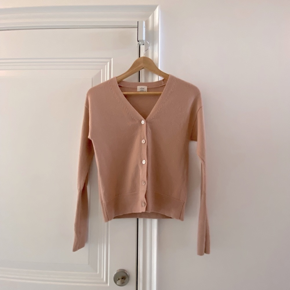 Aritzia Wilfred Merino Wool Cyprie Cardigan in Colour ‘Light Roebuck’ - XS